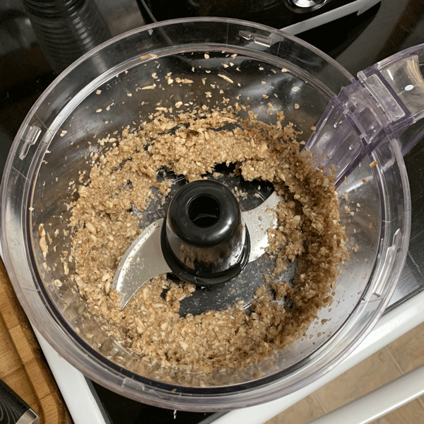 Mushrooms and Garlic in the FOod Processor